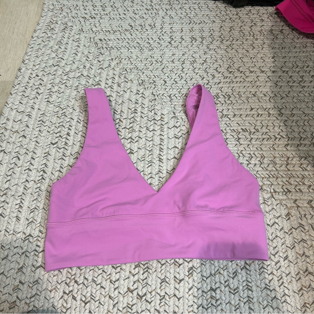 lululemon athletica Pink V-Neck Sports Bra